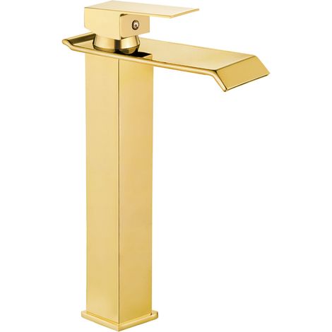 Mexen Apus grifo de lavabo alto, dorado - 744710-50 (1/2)