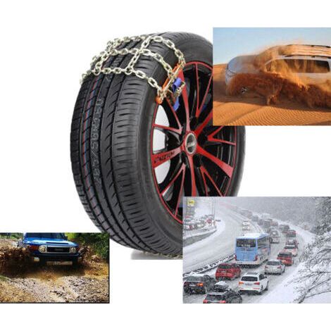 Chaine a Neige Universelle pour Voiture, SUV, Camion, Chaine Neige réglable pour Les terrains enneigés, Les chemins de Boue, Les terrains Sablonneux, Les chemins de Montagne - Chaîne à neige petite 16 (1/5)