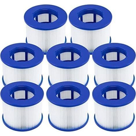 Filtre Spa a Visser, Cartouche filtrante pour Clever Spa,Filtre 75 x 100 mm,Cartouche filtrante pour Spa, 8pcs (1/4)