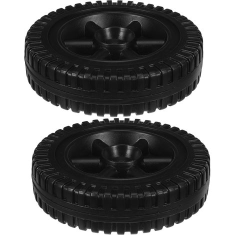 Roues de Rechange Creuses en Plastique Noir 6 Pouces, Lot de 2 Usage Extérieur Résidentiel, Compatibles Barbecue et Générateur, Profil Creux, Légèreté et Haute Durabilité (1/5)