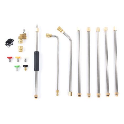 Ensemble d'accessoires pour pistolet pulvérisateur à perche d'extension pour nettoyeur haute pression, adapté au nettoyage (1/5)