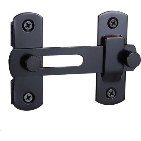 Cerradura para puerta corredera, acero inoxidable, rotación de 360°, instalación en ángulo recto, seguridad para garaje y baño. (1/5)