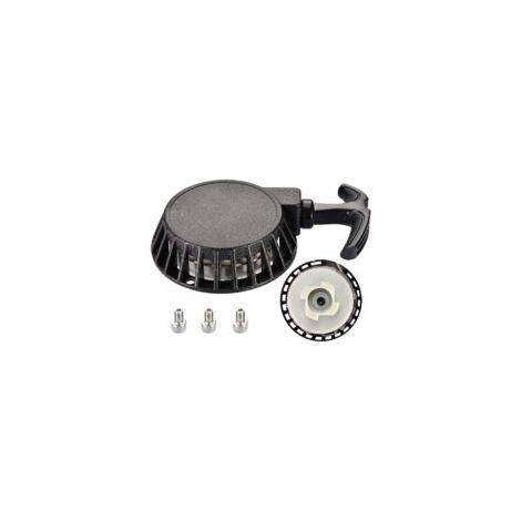 Démarreur à rappel en alliage d'aluminium pour 40/44-6 2 temps 47cc 49cc Mini Moto Chopper ATV Quad, Démarreur Nylon Mini Easy Pull avec Vis Noir (1/4)