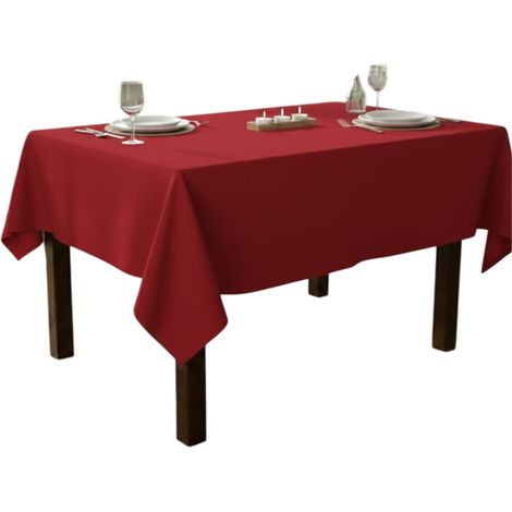 Nappe en polyester Essentiel 145 x 240 cm rouge