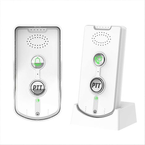 Interphone audio sans fil longue portée 2,4 GHz, émetteur et récepteur vocal, blanc, portée 1000 m (1/5)