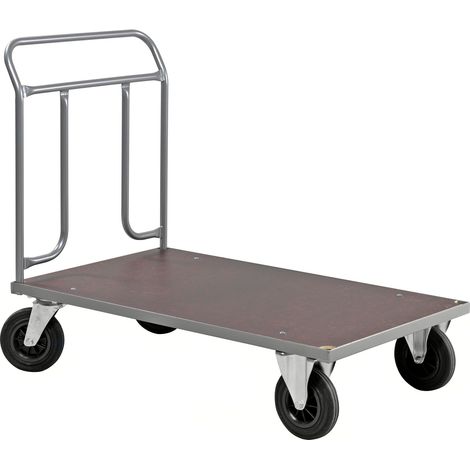 Carrello a piattaforma grigio 4 ruote 1274x700x1000mm - Kongamek KM7731-5