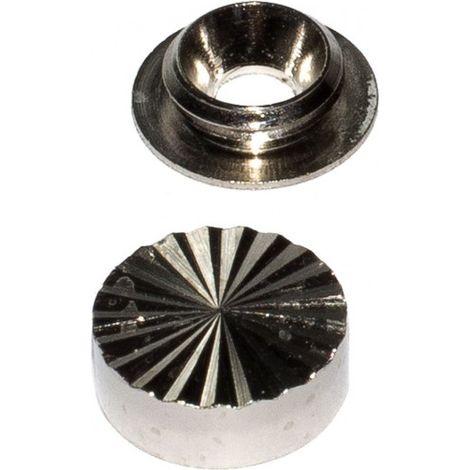 FPLUS embellecedor lapidado niquel 18mm , EMBELLECEDOR DE 18 MM TORNILLOS LAPIDADO CROMO
