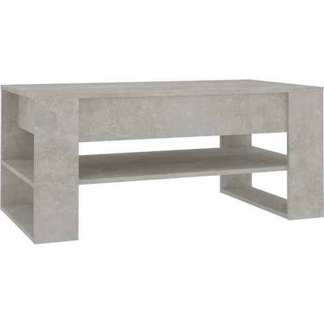 vidaXL Coffee Table Concrete Grey 102x55x45 cm Engineered Wood