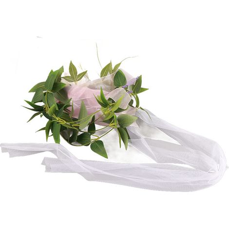 Décoration florale de style français pour le dossier des chaises de mariage - Motif de vigne drapé sur le dossier (1/5)