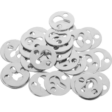 80 fixations métalliques pour tableaux et miroirs, supports réglables à trou de serrure, plaques (1/5)