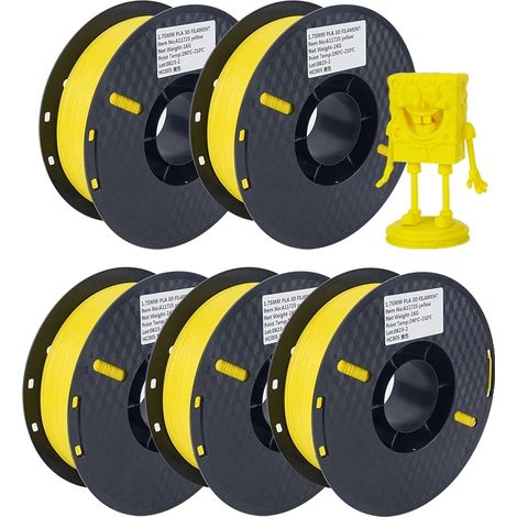 Filamento PLA da 5 kg, diametro 1,75 mm, temperatura di stampa 190-230 °C. (1/2)