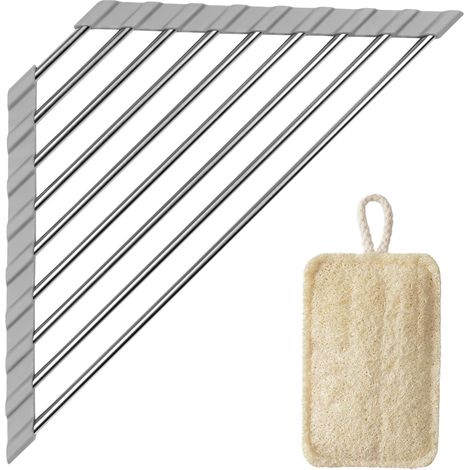 Dish Drainer on Corner Sink Stainless Steel (1/5)