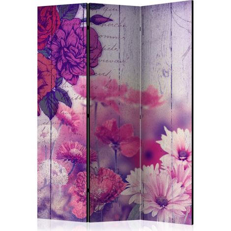 Paravent 3 Volets "Flowers Memories" 135x172cm (1/2)