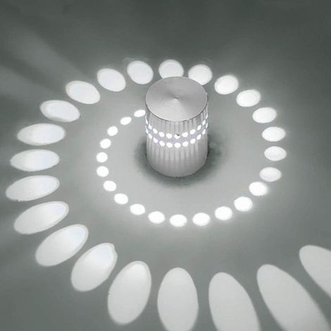 Applique Murale Interieur LED Effet Moderne 3W en Aluminium Lampe de Mur Decorative Pour Chambre Enfant Couloir Htel Restaurant Cuisine Salle à Manger(Blanche)