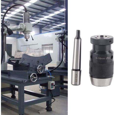 Mandrin de perceuse sans clé JT3 Pro 1-16mm avec arbre droit MT2 pour CNC (1/5)