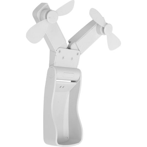 Ventilador plegable de doble cabezal, portátil y recargable por USB, 3 velocidades, ventilación potente y silenciosa, mini ventilador de bolsillo para el hogar y los viajes (morado).