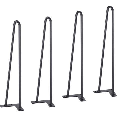Mophorn 482,6 mm Haarnadel-Möbelbeine, DIY-Tischbeine aus Metall für Nachttisch und Couchtisch, 226,8 kg Tragkraft, strapazierfähig mit Gummi-Bodenschonern, 4er-Set