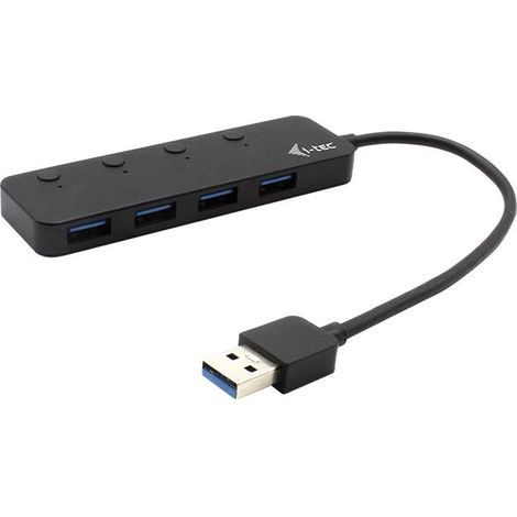 i-tec U3CHARGEHUB4 hub di interfaccia USB 3.2 Gen 1 (3.1 Gen 1) Type-A 5 Mbit/s Nero (1/5)