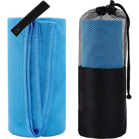 Serviettes de voyage en microfibre à séchage rapide, idéales pour le camping, la plage, la salle de sport et la randonnée. (1/5)