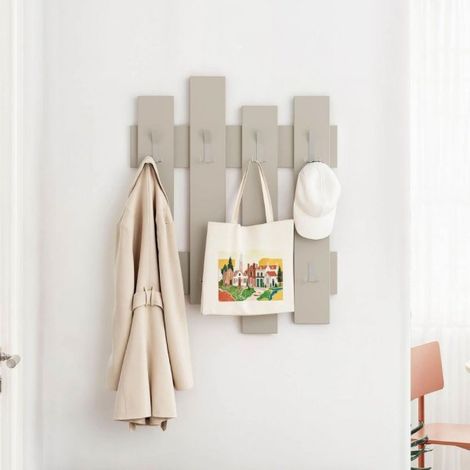Appendiabiti a muro Wave cashmere 8 ganci