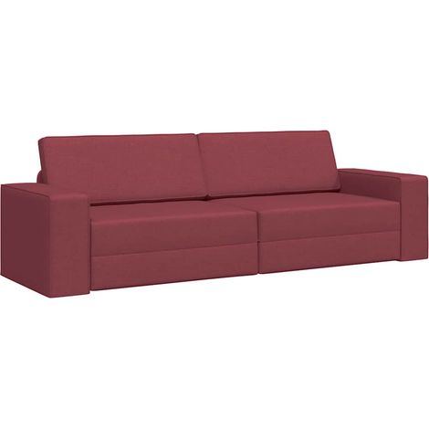 Boden-Sofa-Bett Weinrot 245 x 78 x 77 cm Stoff vidaXL (1/5)