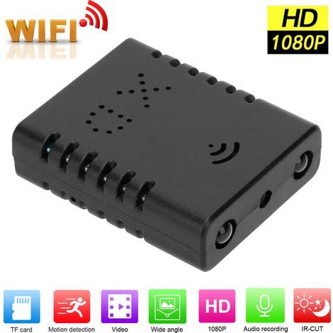 1080P Mini WiFi Caméra Infrarouge Vision Nocturne Audio Vidéo Enregistreur Détection de Mouvement Boucle Enregistrement Surveillance (1/5)