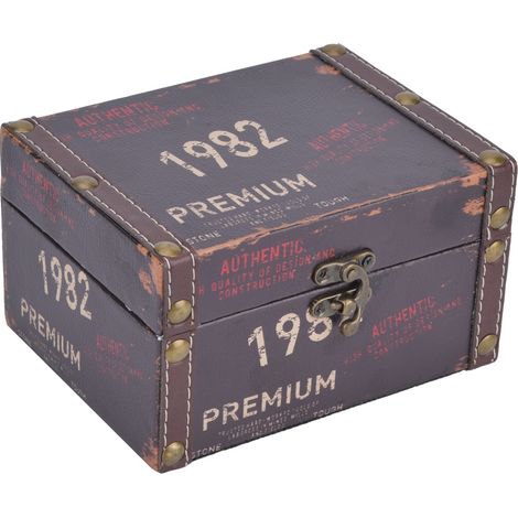 Boîte de rangement vintage en bois pour bijoux, accessoire photographique, décoration de bureau 2208A-03-1982 (1/5)