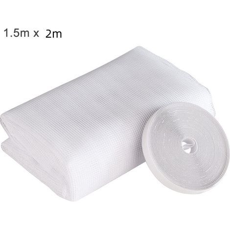 Tulle Moustiquaire Nylon , Toile haut de gamme en ibre , Protection eficace contre les insectes, 150 x 200 cm (1/2)