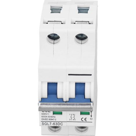 Leitungsschutzschalter, 2-polig, 500 V, 32 A, DIN-Schienen-Trennschalter, für Photovoltaikanlagen (1/5)