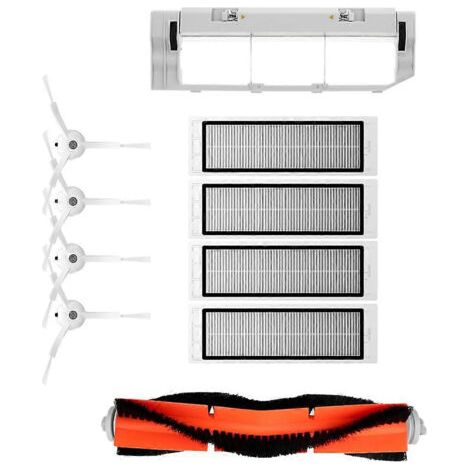 NALOOKAMIC Filtre HEPA pour aspirateur robot Xiaomi Mi 1/1S SDJQR01RR SDJQR02RR SDJQR03RR Roborock E3, S4, S4 Max, S5 et brosse latérale
