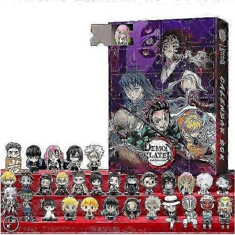 Calendrier de l'Avent de Noël 25-26, boîte surprise, thème Demon Slayer, idéal pour les cadeaux de Noël