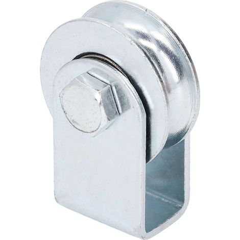 Seilzugrolle U-förmig, Wandmontage, Edelstahl, Tragfähigkeit 0,8 t, 64 mm
