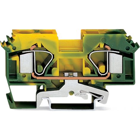 Connecteur rail wago 283-607 16mm² 2 bornes jaune vert (1/2)