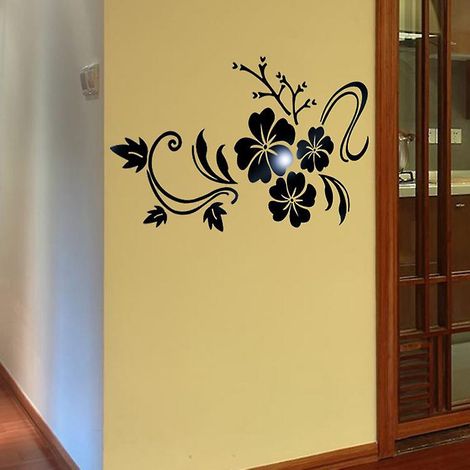3d Stickers Fleurs Miroir Muraux Rose Flower Vine Sticker Diy Lgant Cologiques Dcoration Autocollants Pour Chambre Dcoration De Salon Dcoration Du (1/5)