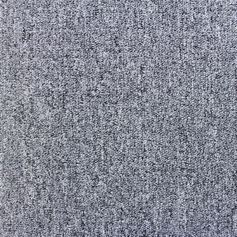 MonsterShop - 40 Quadrotte di Moquette 50x50cm Colore Grigio 10mq Dure Commerciali per Pavimenti di Case e Uffici