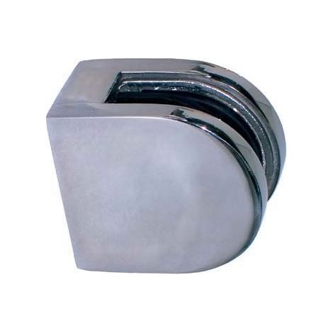 Pince de fixation inox - Décor : Poli miroir - Dimensions : 60 x 55 mm - Pour verre d'épaisseur : 8 à 10 mm - ADLER (1/3)