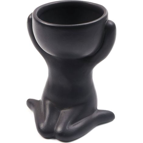 Humanoider Keramik-Blumentopf für Sukkulenten, kleine Vase, Bastelarbeiten, Bürodekoration YL1483