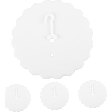 LABRIMP Lot de 4 crochets adhésifs pour rideaux lit et plafond : (1/5)