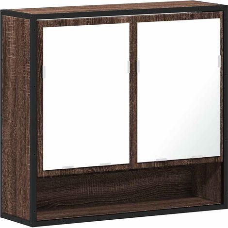 Maison Exclusive - Bad-Spiegelschrank Braun Eichen-Optik 65x20x60