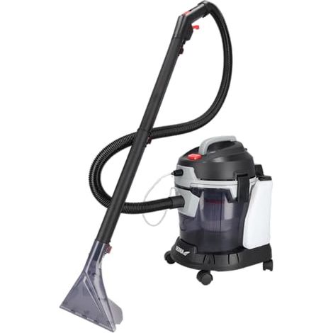 Dedra Aspirador 2 en 1 para aspiradora en seco y húmedo, potencia de 1400 W, función de pulverización de detergente, función de soplador de aire, depósito principal transparente, soporte para cable