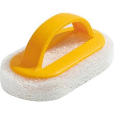 Nettoyage de la cuisine, de la salle de bain et des toilettes : brosse de bain avec manche en plastique, éponge et brosse pour le fond de la baignoire. (1/5)