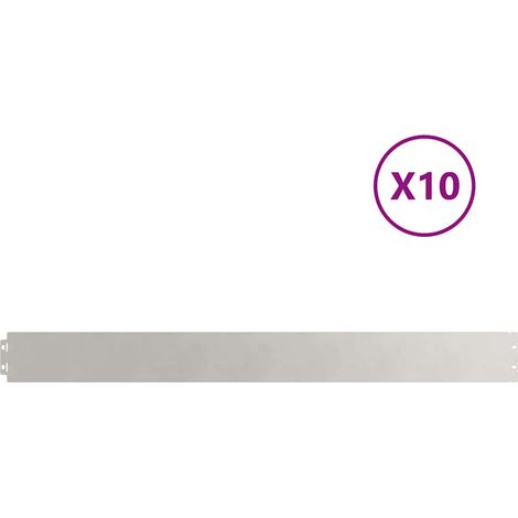 Bordures de pelouse 10 pcs 10x103 cm acier inoxydable (1/5)