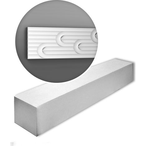 Orac Decor W212-box MODERN VALLEY LOOP1 Box 10 pieces 3d wall panel Stucco moulding contemporary design white 20 m