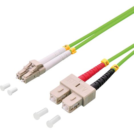 LogiLink FP5LS01 Cable de fibra óptica e InfiniBand 1 m LC SC Verde