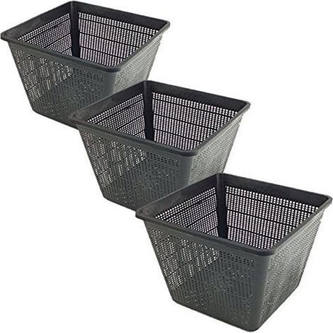 Lot de 3 Paniers 19 x 19 x 9 pour bassin aquatique - animallparadise
