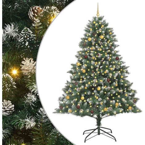 Árbol de Navidad artificial Verde 240 cm PVC, Plástico y Acero vidaXL (1/5)