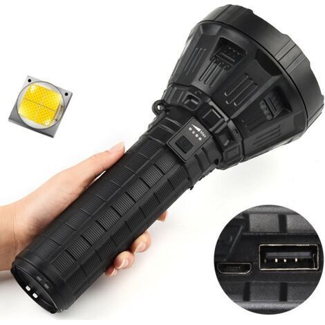 P70 torche extérieure d'urgence longue portée projecteur rechargeable USB portable (1/2)