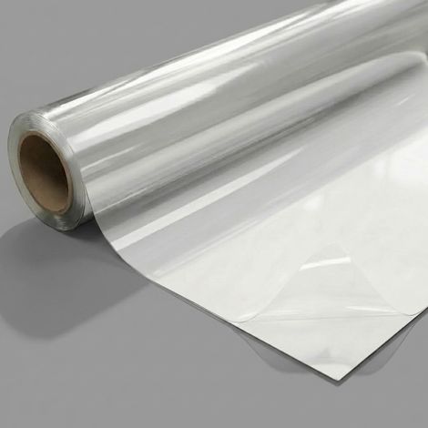 Sticker Vinyle Adhésif Rouleau au Mètre pour Décoration Intérieure, Mur de Cuisine, Autocollant Amovible, Lavable, Imperméable, Meubles, Chambre, Salon - Translucide - 60 cm x 1M (1/5)