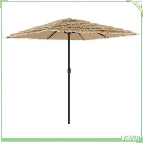 Parasol de jardin - FAFEICY - 4005089 - Carré 248x248x248 cm - Marron - Mât acier - Anti-UV (1/5)