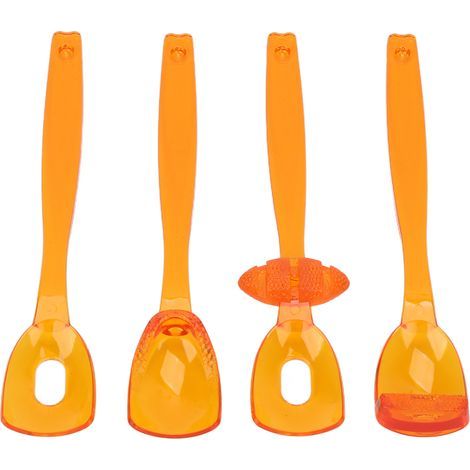 Exerciceur Buccal 4 Pièces pour Renforcement Musculaire et Orthophonie, Couleur Orange Vif (1/5)